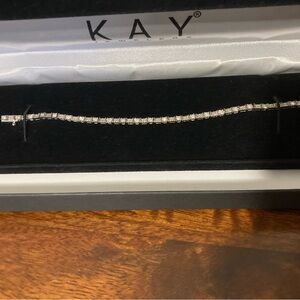Kay Jewelers Silver Diamond Bracelet